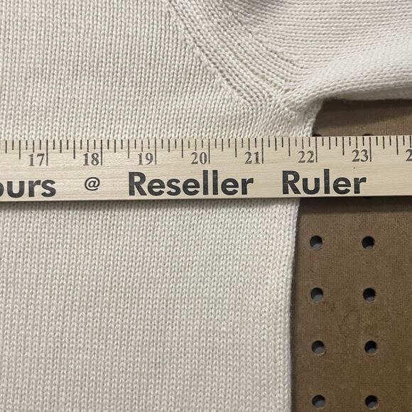 NWOT Ralph Lauren Purple Label Sweater Womens Large Ivory Rancher Bear Cashmere - Picture 10 of 12